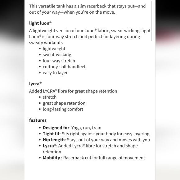 Lululemon Cool Racerback Tank Small - Picture 5 of 5